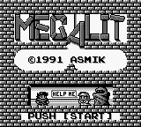 Megalit title screen for GameBoy